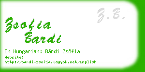 zsofia bardi business card